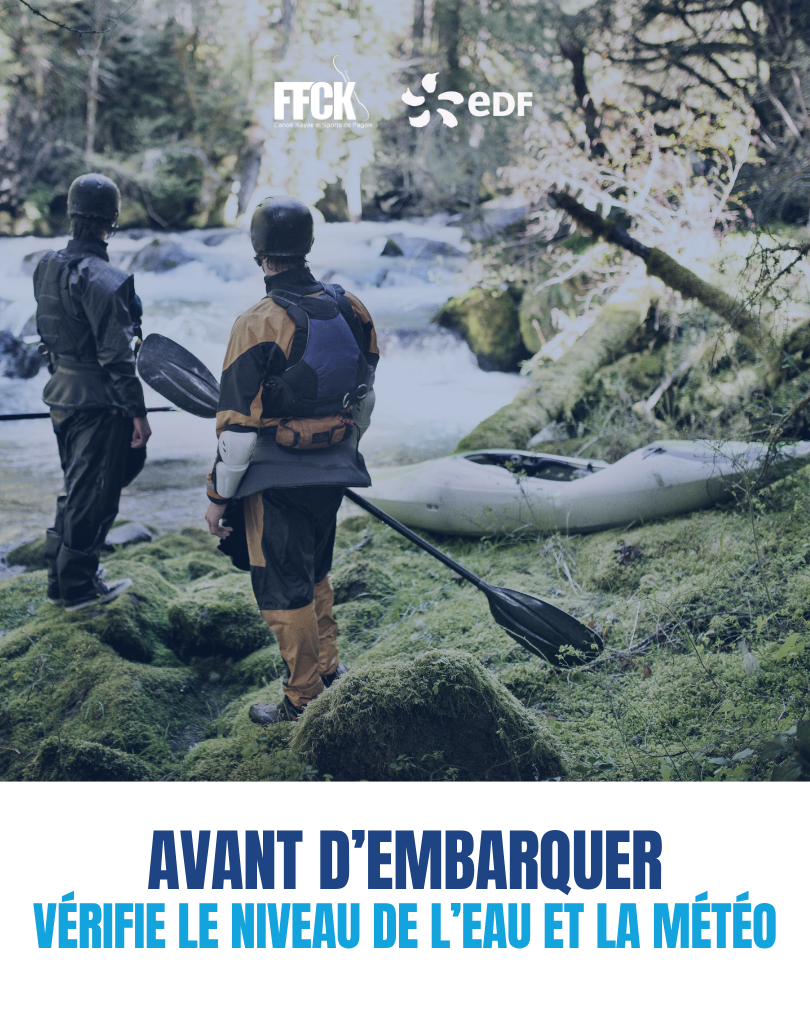 Avant d’embarquer, vérifie le niveau de l’eau et la météo