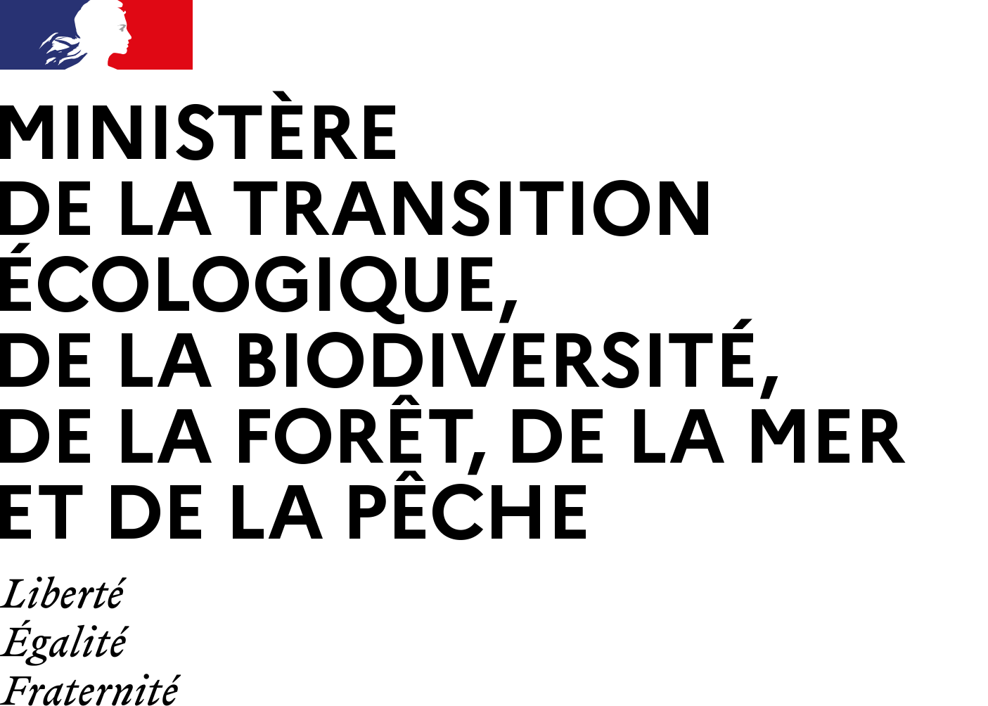 Accès au site du Ministère de la transition écologique, de la biodiversité, de la forêt, de la mer et de la pêche